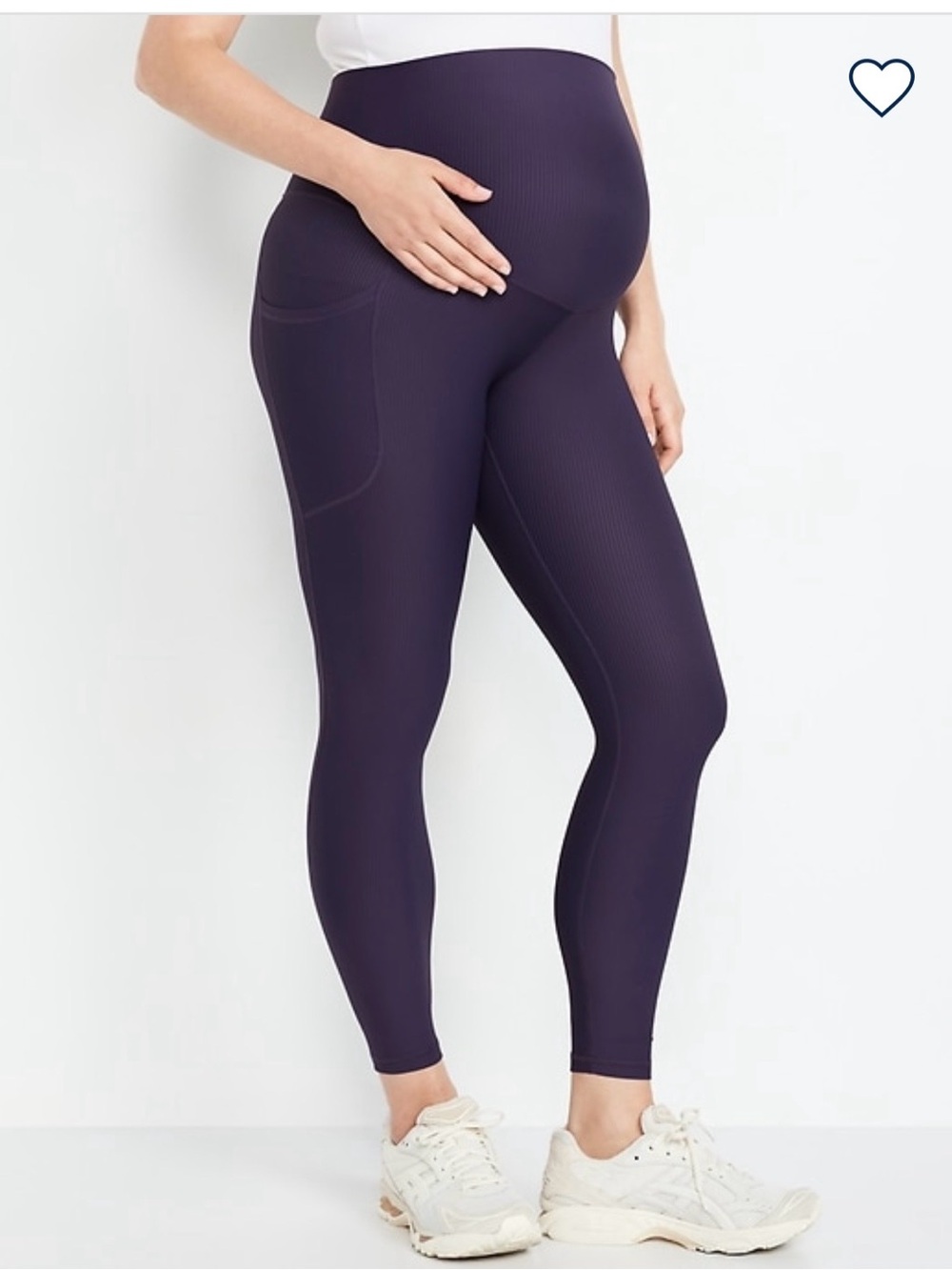 Maternity Ribbed High-Waist Leggings - Deep Plum Old Navy